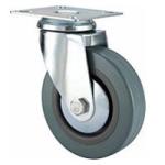 light duty 4" grey rubber caster total brake, 2.5 inch, 3 inch grey rubber