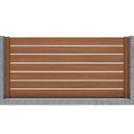 Horizontal 6082 T6 Aluminum Square Profile Wood Grain Slat Fencing Panel For