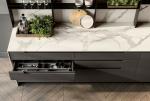 Modern Style Lacquer Kitchen Cabinets Customized With Wine Case