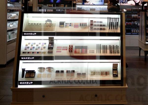 Customized display stands, Acrylic makeup display case, Shop cosmetic shelf