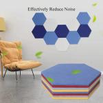 Self-adhesive Soundproof Wall Panels, Hexagon Sound Absorbing Panel for Bedroom,