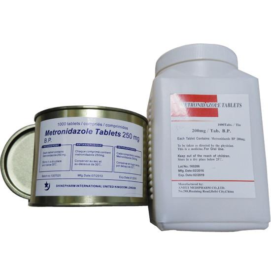 Buy cheap Metronidazole Tablets 200mg, 250mg, packaging with 1000tablet/Tin, GMP medicine with BP/USP/CP Standrad from wholesalers