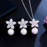 Buy cheap CZ Crystal Necklace and Earring Jewelry Sets Fashio Pearl Chokers Necklaces Earring jewelry from wholesalers