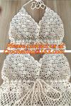 European style deep V-neck halter top ladies short paragraph bottoming openwork