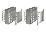 Relay Switch RFID SS304 Waist Height Turnstiles 90 Degree Rotary 30W 0.2S