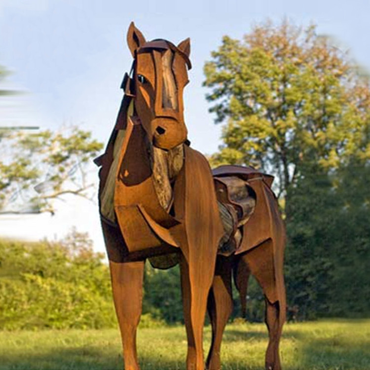Custom Modern Large Size Corten Stainless Steel Abstract Sculpture Garden decor Statue