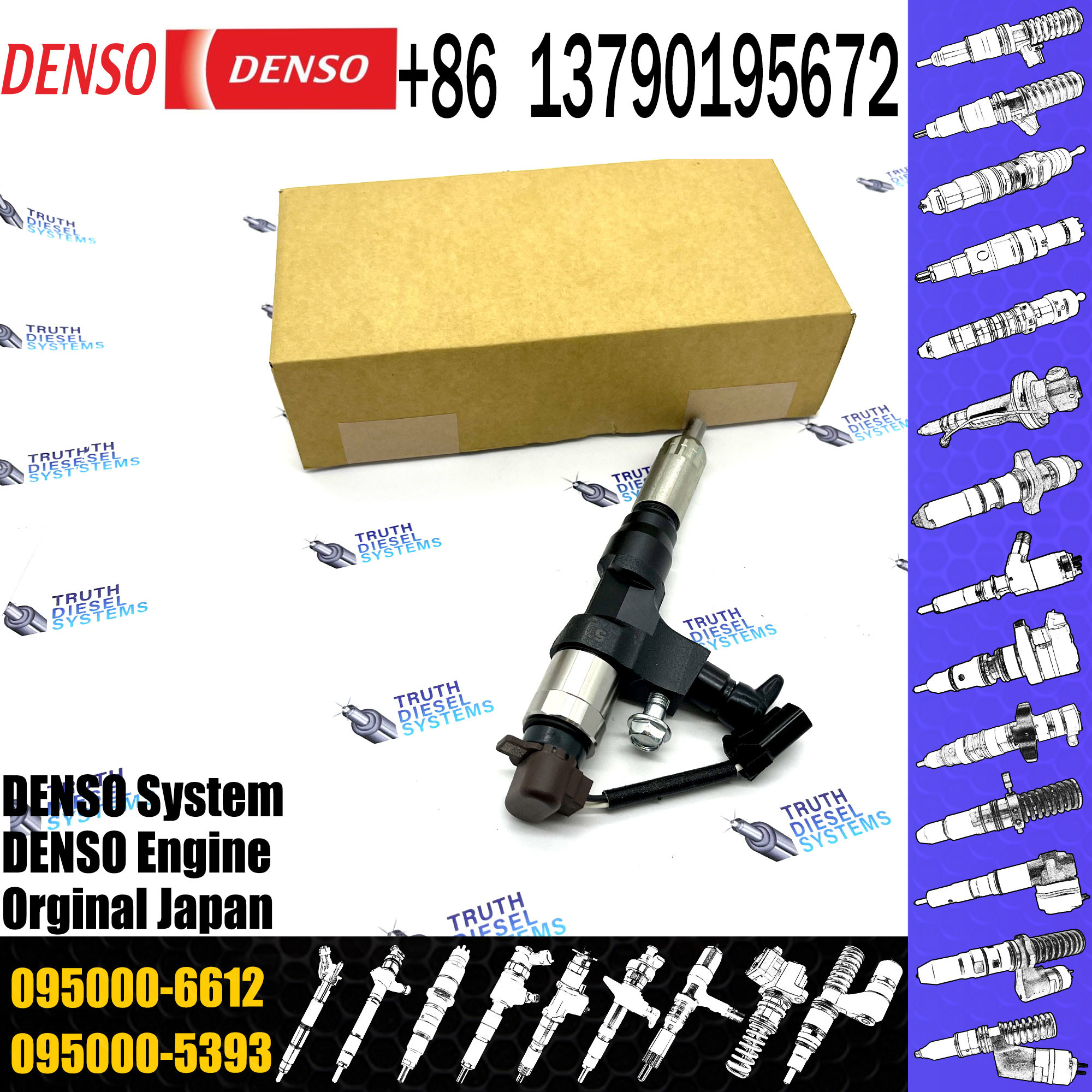 For DENSO Common Rail Diesel Fuel Injector 095000-6613 0950006613 095000-6610 095000-6611 095000-6612
