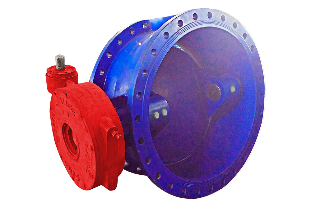 DN1000 Metal Double Eccentric Butterfly Valve / Cast Iron Butterfly Valve Electromotion Power