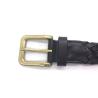 Buy cheap Braided 35mm Mens Casual Leather Belt With Solid Buckle from wholesalers