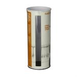 Fashinal Orange Cardboard Paper Composite Cans with Clear Window and Metal