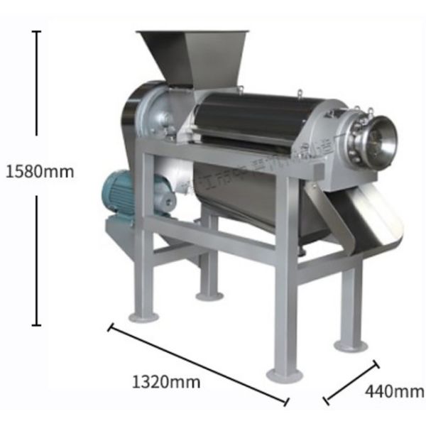 SUS304 5.5kw 1.5t/H Spiral Food Processing Equipment