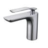 Buy cheap Basin Faucets Chrome Modern Bathroom Sink Faucet Single Handle Washbasin Hot Cold Mixer Water Tap from wholesalers