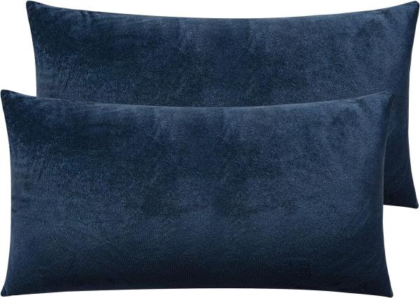 Buy cheap NTBAY 2 Pack Zippered Velvet King Pillowcases, Super Soft and Cozy Luxury Fuzzy Flannel Pillow Cases with Zipper, 20x36 from wholesalers