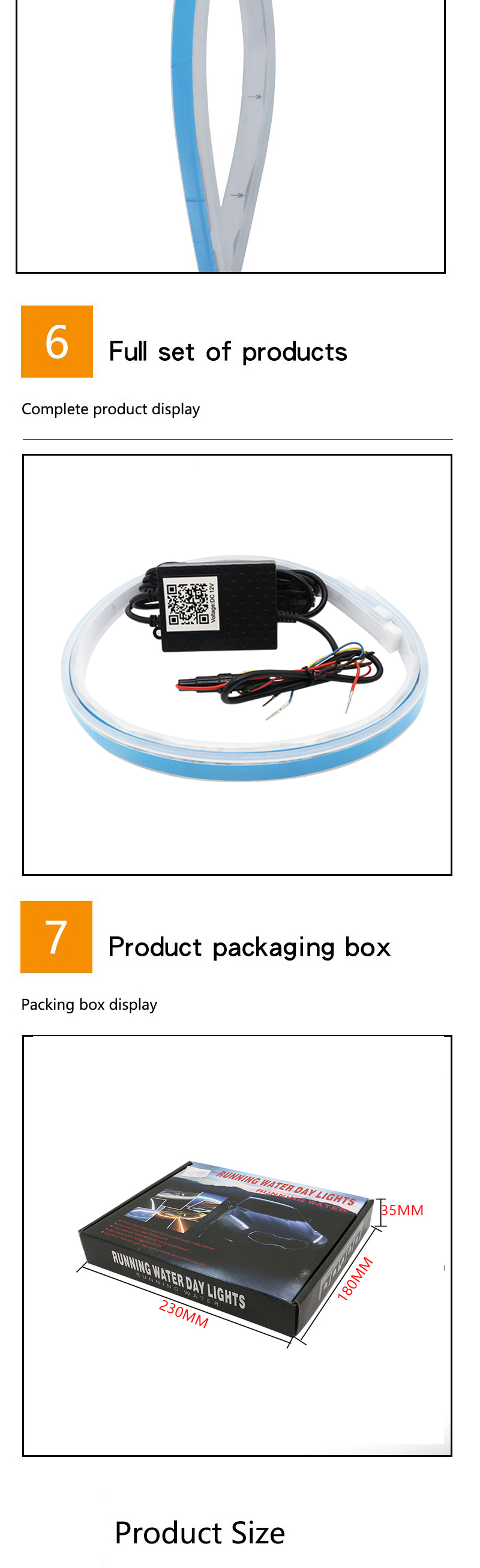 APP Control DRL LED Day Time Running Light Universal Neon Waterproof Switchback RGB