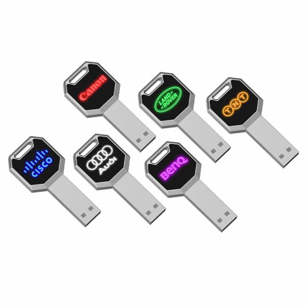 Buy cheap LED Light Crystal Usb Drive 2.0 128GB Fast Speed Flash Chips 15MB/S from wholesalers