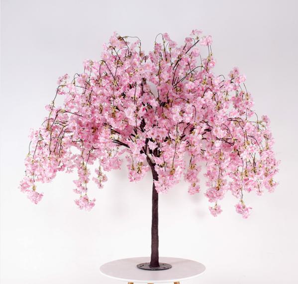 Buy cheap OEM Pink 130cm Height Faux Cherry Blossom Tree Fiberglass Plastic from wholesalers
