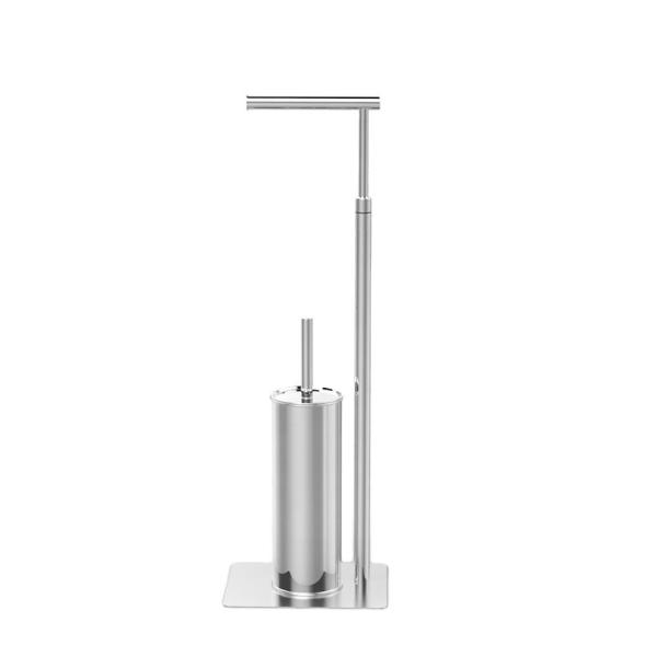 Bathroom Toilet Brush with Flat Bottom and Paper Holder 18*22*67cm Cleaning