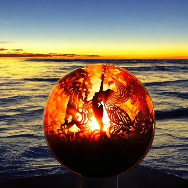 Buy cheap Garden Fire Sphere Manual Ignition Round Steel Fire Pits outdoor from wholesalers