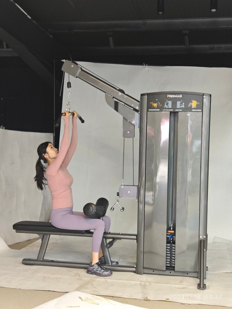Lat Pulldown and Low Row Commercial Grade Indoor Fitness Equipment with Pin Loaded for Gym Equipment Distribution