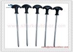 Buy cheap Screw Steel Tent Stakes Ice Fishing Pegs Nails With Handle Outdoor Camping Tent from wholesalers