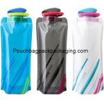 Collapsible bottle pouch, stand up pouch, Aluminum foil water pack spout bag