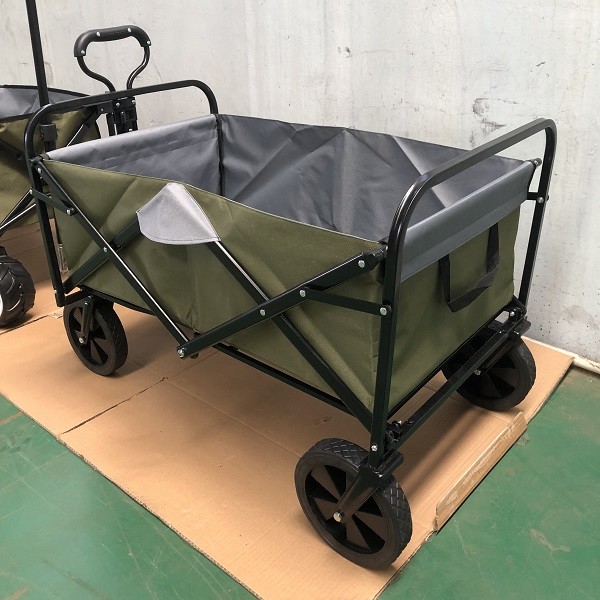 Collapsible Foldable Wagon, Grocery Wagon, Utility Garden Cart, Folding Wagon With Wheels For Garden Sports