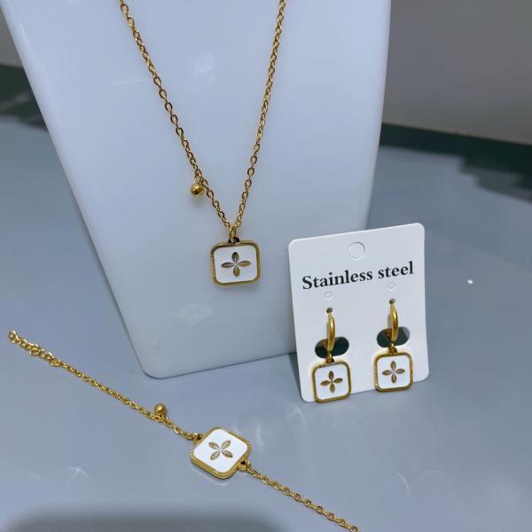 Buy cheap Oem Gold Color Stainless Steel Jewelry Sets For Wedding Bridal from wholesalers