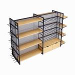 Wall Wooden Supermarket Racks Convenience Store Shelves