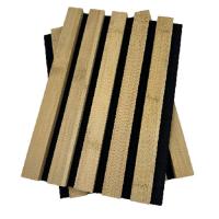Buy cheap 21mm Natrual Wood Veneer Wooden Grille Acoustic Wall Panel Solid Wood MDF product