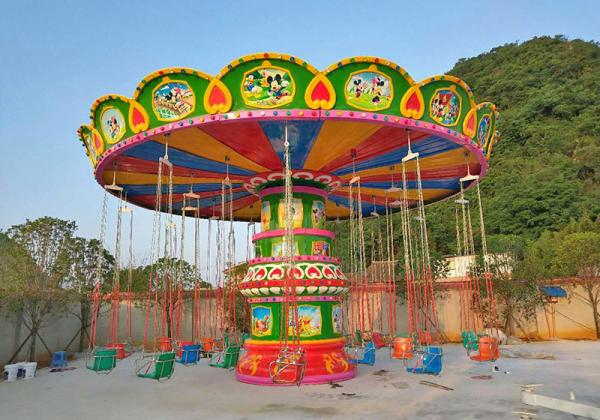 Buy cheap Fiberglass Amusement Park Swing Ride Rotating Flying Swing Ride 4m Height from wholesalers