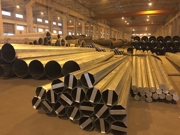 Buy cheap 110kv Hot Dip Galvanized Steel Tubular Pole Suspension Tensile Pole For Transmission from wholesalers