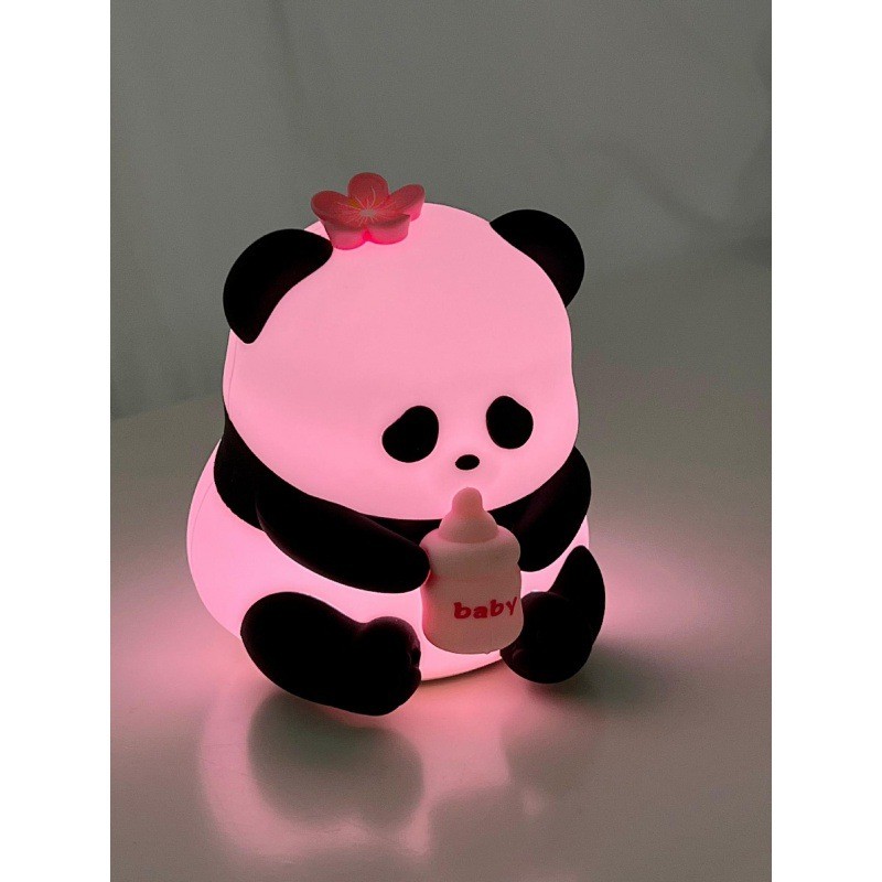 Panda Night Light For Kids Tap Control Rechargeable Sleep Timer Battery Baby Feeding Nursery Nightlight For Kids Room
