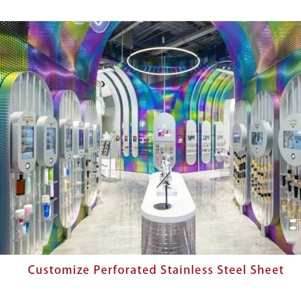 Buy cheap 304 316 Decorative Perforated Stainless Steel Sheet Metal Ceilings Screens Filter 0.3mm from wholesalers