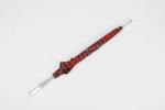 27 Inch Manual Windproof Golf Umbrellas Red Tartan Fabric Acrylic Handle