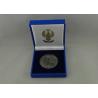 Buy cheap Velvet Box Military Personalized Coins , 3D Zinc Alloy Die Casting And Antique Silver Plating from wholesalers