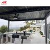 Buy cheap Modern Waterproof Outdoor Motorized louvered Aluminium Pergola With Sliding Glasses from wholesalers