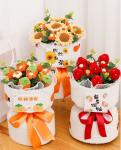 Handmade Knitted Sunflower Bouquet, Birthday Gift for Girlfriend/Bestie,
