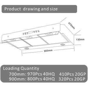 Buy cheap Cooking Appliances SS Material Ventilating Fan Cooker Hood 90cm from wholesalers