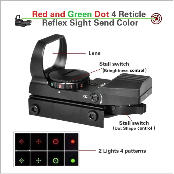 Buy cheap 4 Reticle Mode Red Green Dot Sight Airsoft Rifle Scopes Gun Accessories Outdoor from wholesalers