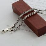 Women Men Necklace Sterling Silver Skeleton Whistle Charm Pendant Wheat Chain