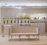 Wedding Party Event Stainless Steel Frame Long Bench 2-3 seater Lounge wedding