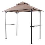 Outdoor Patio Grill Gazebo Tent AJUNION 5x8 Double Tiered BBQ Canopy with Steel