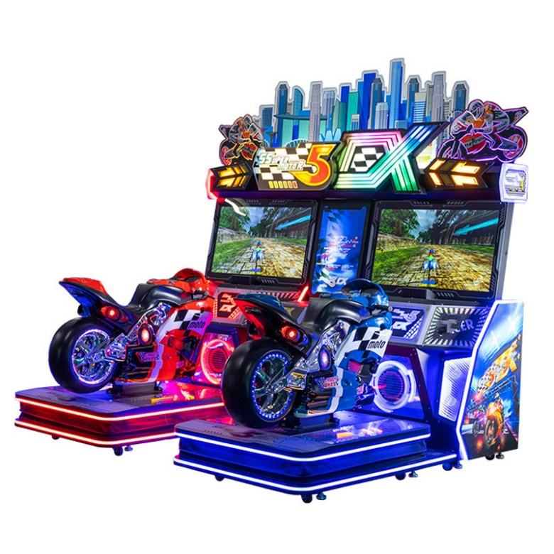 Coin Operated Game Racing Car Machine Motor Arcade Games 5DX Motorcycles