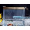 Buy cheap cosmetic clear messenger bag bikini bag, slider closure transparent PVC packing bag, slider zipper bag for travel access from wholesalers
