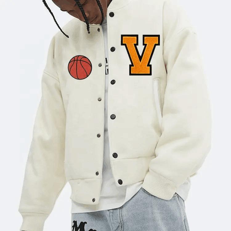 Hot Selling Custom Cool Style Fleece Winter Baseball Bomber Leather Varsity Jackets for Men