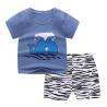 Buy cheap Summer Kids Pajama Set Plain Animal Short Sleeve Tee And Shorts from wholesalers
