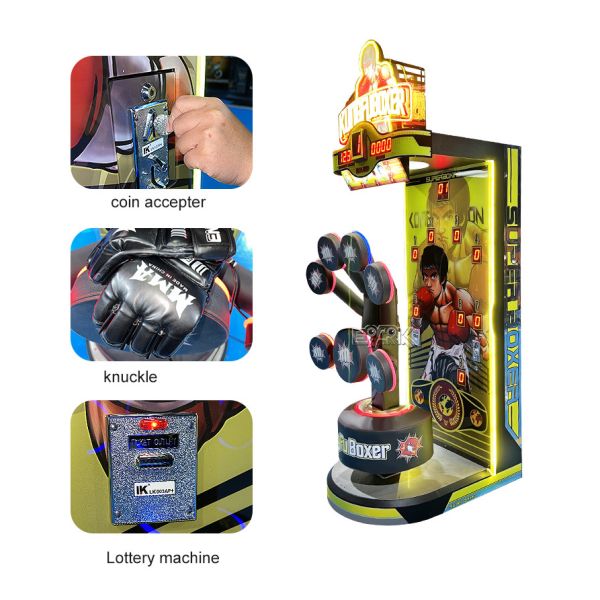 Amusement Punch Boxing Game Machine Electronic Kung Fu Boxer Coin Operated