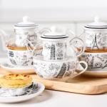 Sustainable Drinkware Type Glass Teapot Ceramic Tea Set Ideal Valentine'S Day