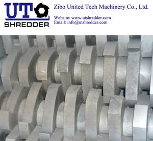 Buy cheap Double Shaft Shredder D52100 two shear Rubber Tire, plastic Waste Recycling Equipment, low speed, high output capactiy from wholesalers