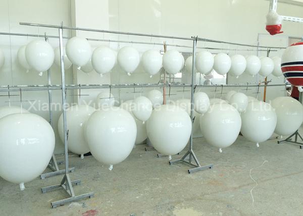 Buy cheap Customized Smooth Surface Balloon Fiberglass Statue Glossy White Color Painting from wholesalers